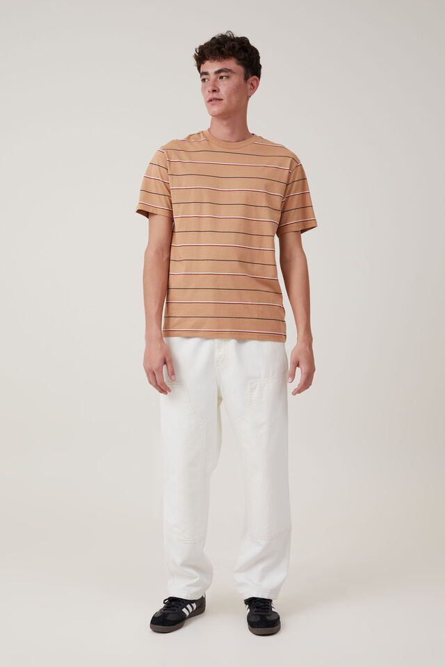 Loose Fit Stripe T-Shirt, GOLDEN EVERY DAY STRIPE