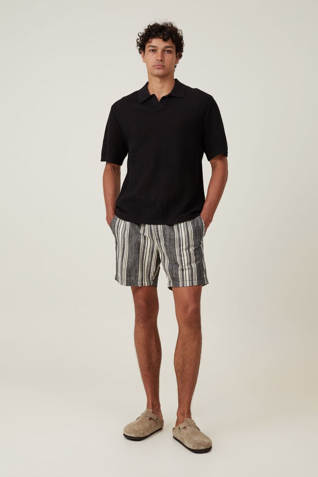 Resort Short Sleeve Polo, JET BLACK