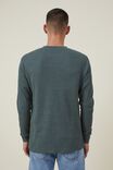 Camiseta - Textured Long Sleeve Tshirt, FOREST MARLE WAFFLE HENLEY - vista alternativa 3