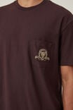 Premium Loose Fit Art T-Shirt, DARK OAK / SHIFTY BOYS SHIELD - alternate image 4