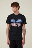 Tbar Collab Music T-Shirt, LCN WMG BLACK/WU TANG – FLAG - alternate image 1