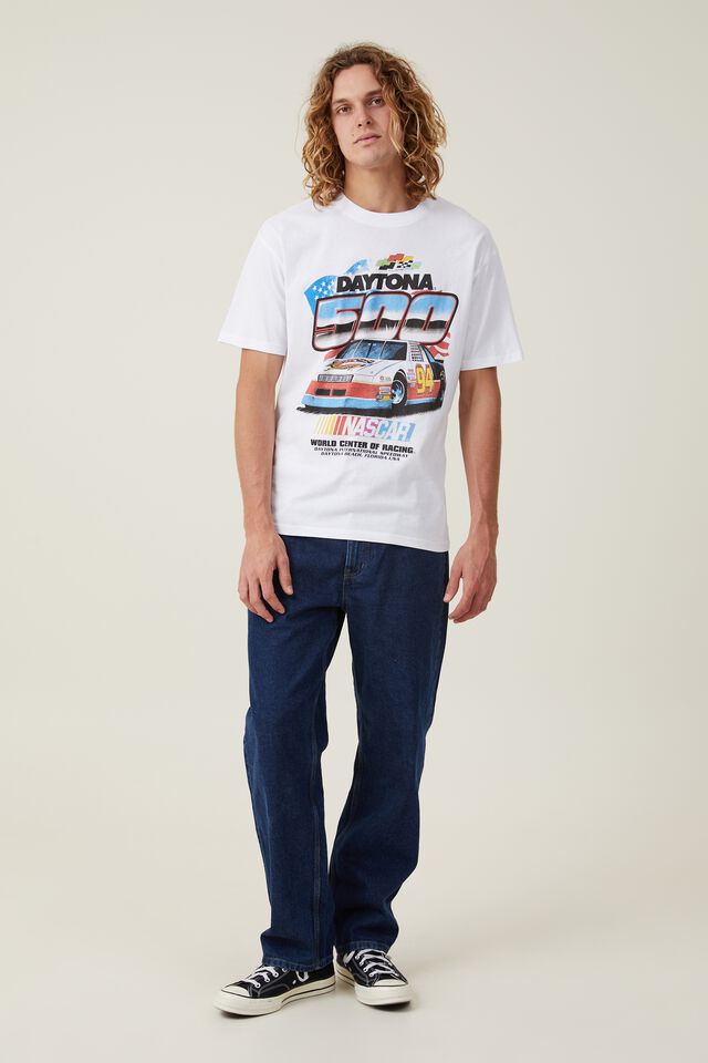 Nascar Loose Fit T-Shirt, LCN NCR WHITE/DAYTONA 500