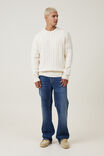 Cable Knit Crew, OFF WHITE CABLE - alternate image 2