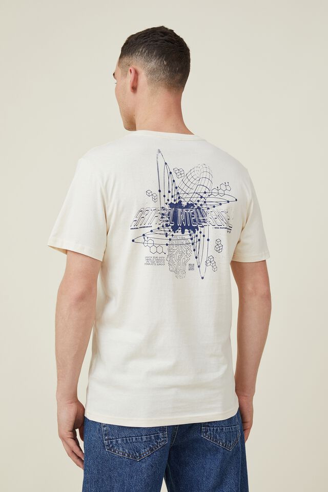 Tbar Art T-Shirt, BISQUE/ARTIFICIAL INTELLIGENCE