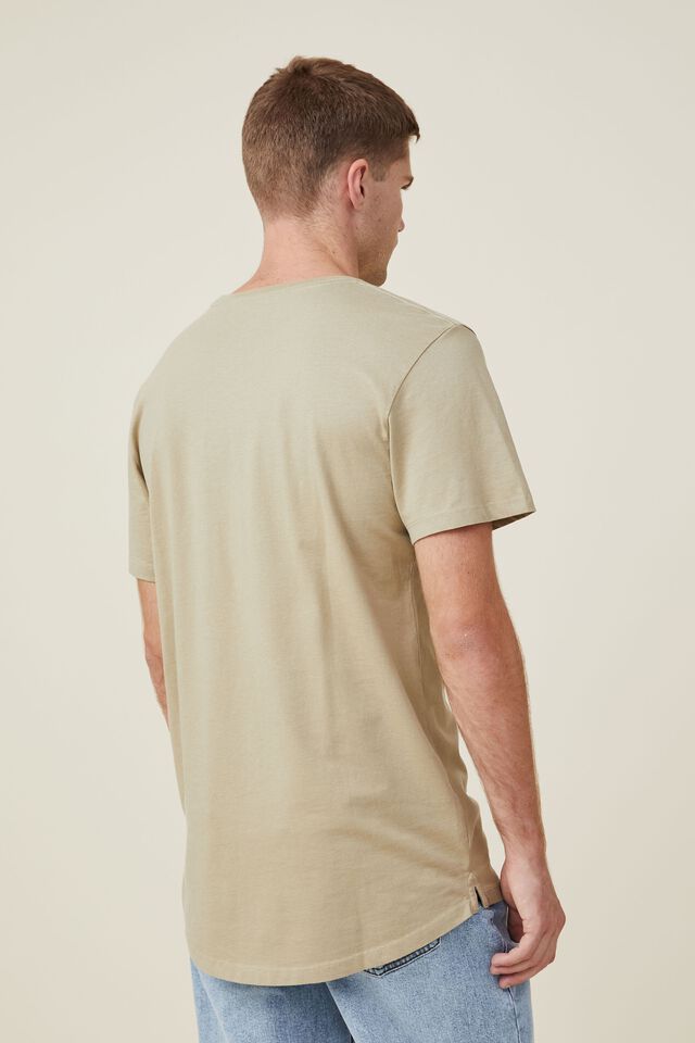 Camiseta Organic Longline T-Shirt, GRAVEL STONE