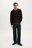 Box Fit Rugby Polo Knit, CHOCOLATE - example image 2