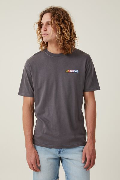Nascar Loose Fit T-Shirt, LCN NCR FADED SLATE/NASCAR RACING LOGO