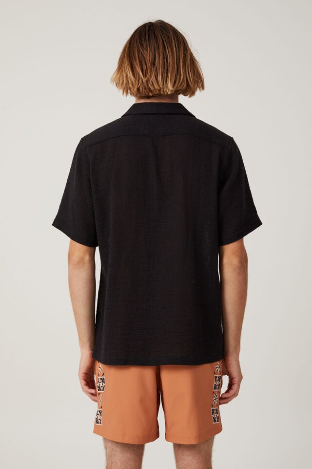 Camisas - Palma Short Sleeve Shirt, WASHED BLACK