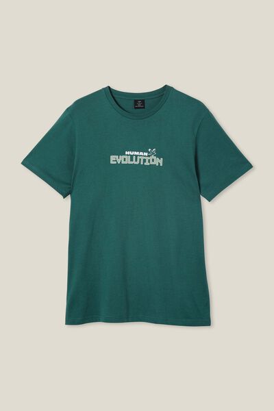 Tbar Art T-Shirt, WASH FOREST/HUMAN EVOLUTION