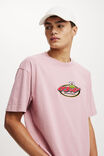 Kerokerokeroppi Box Fit T-Shirt, LCN SAN CHALK PINK/KEROPPI BADGE - alternate image 4