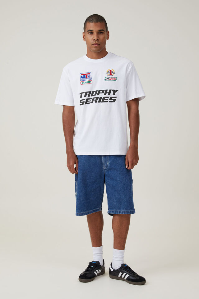 Camiseta - Pit Stop Loose Fit T-Shirt, WHITE / GRAND TOURER
