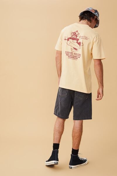 Surfers Paradise T-Shirt, LCN SLSC SUN BLEACH/CAT MASCOT