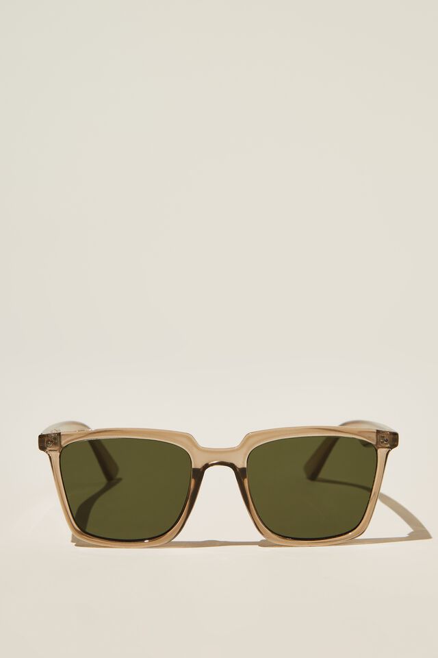 Newtown Sunglasses, BROWN CRYSTAL / DARK GREEN