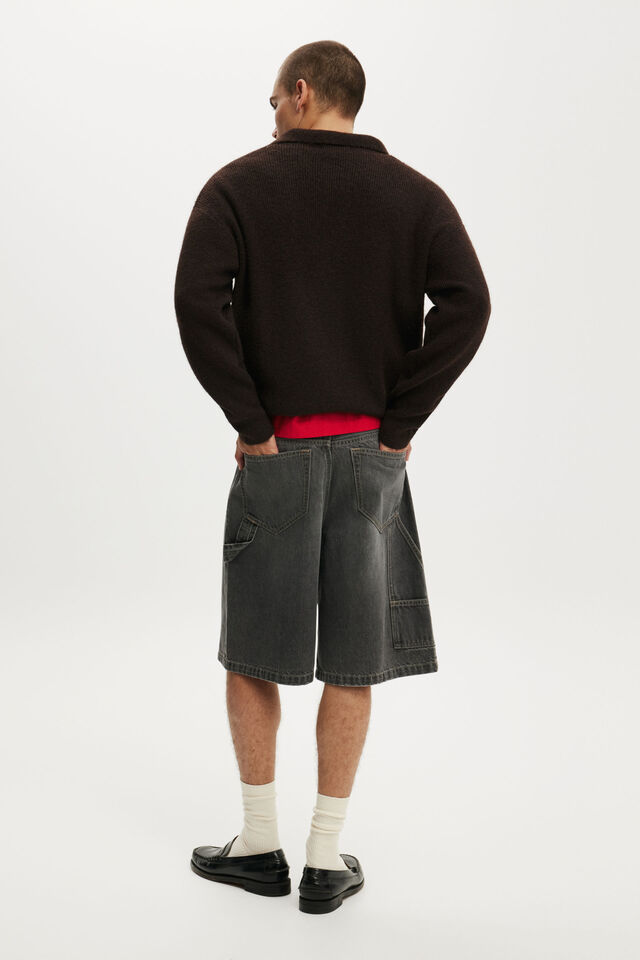 Super Baggy Jort, CARPENTER SMOKEY WASHED GREY