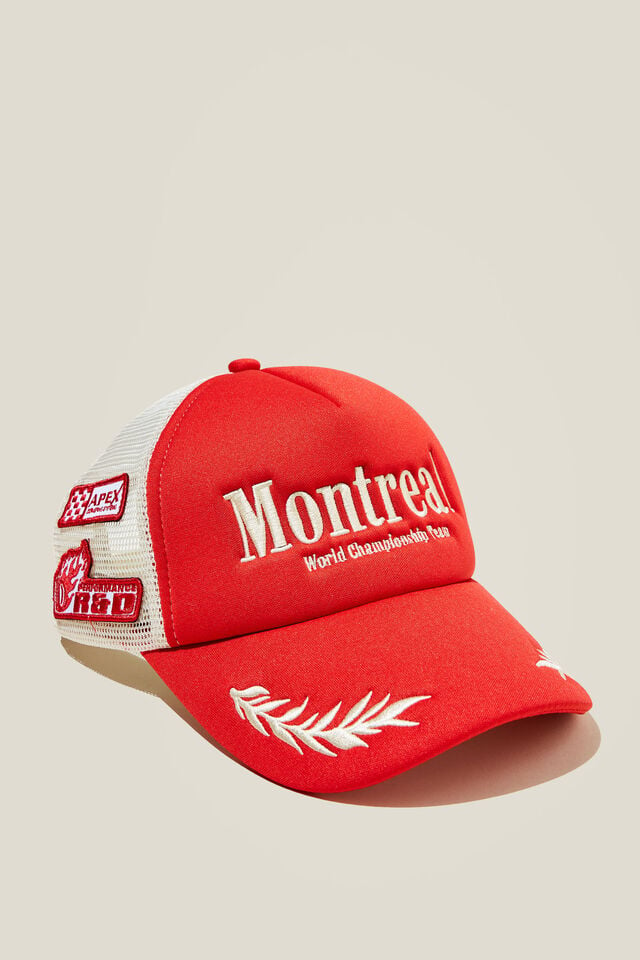 Trucker Hat, RED/GOLD/MONTREAL