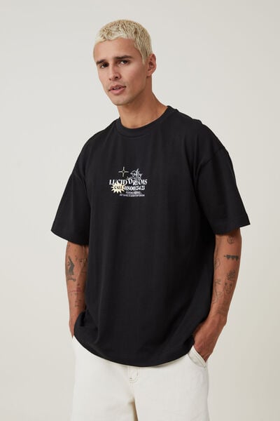 Box Fit Graphic T-Shirt, BLACK / LUCID DREAMS