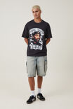 Camiseta - Loose Fit Music T-Shirt, LCN BRA WASHED BLACK/TUPAC - AIRBRUSH - vista alternativa 2