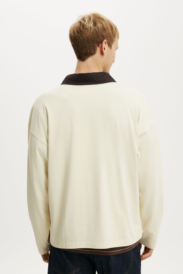 Box Fit Rugby Polo, CREAM
