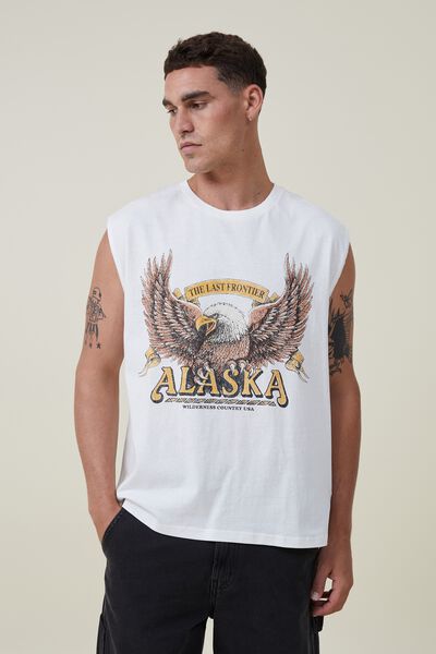 Oversized Graphic Muscle, VINTAGE WHITE/FRONTIER EAGLE