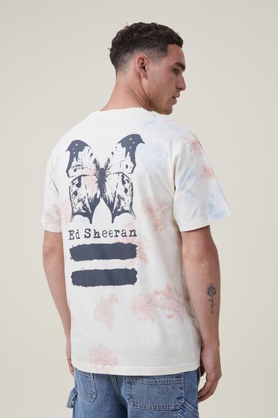 Ed Sheeran T-Shirt, LCN WMG SOFT TIE DYE/ED SHEERAN - BUTTERFLY