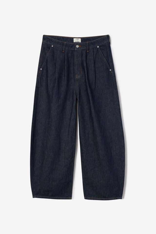 Baggy Balloon Jean, PLEAT SHUTTER BLUE