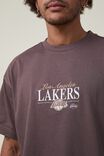 NBA Los Angeles Lakers Box Fit T-Shirt, LCN NBA WASHED CHOCOLATE/LOS ANGELES LAKERS - alternate image 5