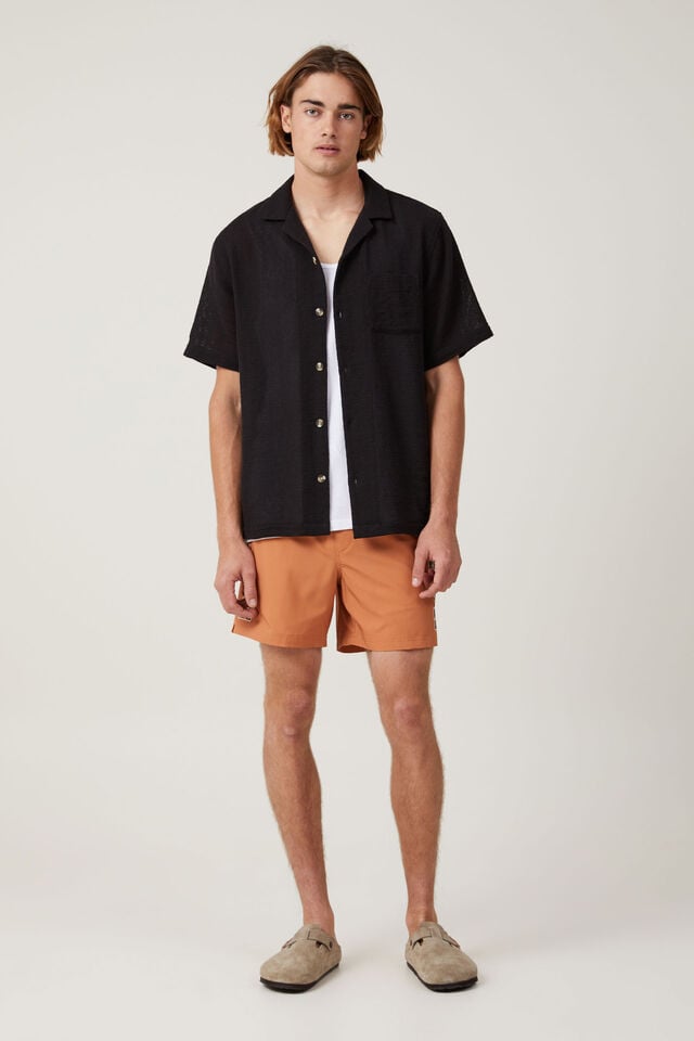 Camisas - Palma Short Sleeve Shirt, WASHED BLACK
