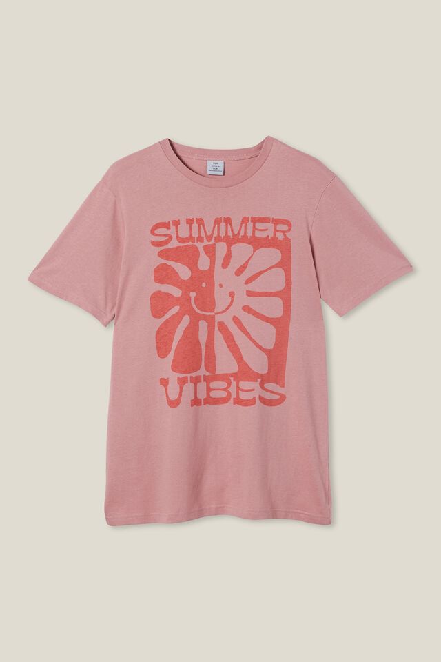 Tbar Art T-Shirt, CHALK PINK/SUMMER VIBES