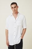 Cuban Short Sleeve Shirt, WHITE - alternate image 1