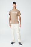 Tbar Text T-Shirt, TAUPE/COURTSIDE LEISURE