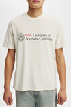License Loose Fit College T-Shirt, LCN USC BONE/USC - CREST - alternate image 4