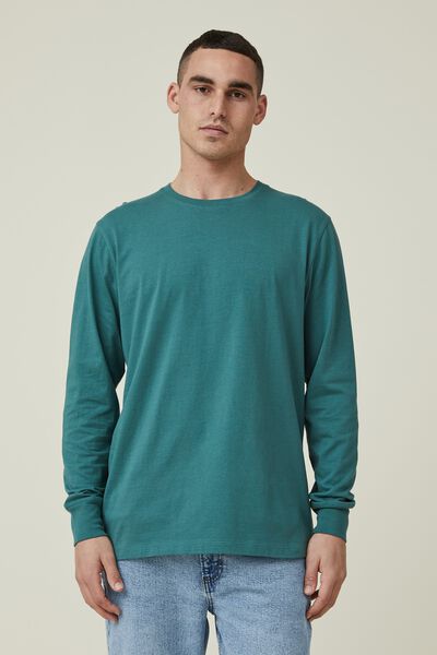 Organic Long Sleeve T-Shirt, WASHED FOREST