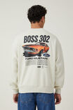 Ford Oversized Fleece Sweater, LCN FOR IVORY/ BOSS 302 - alternate image 3