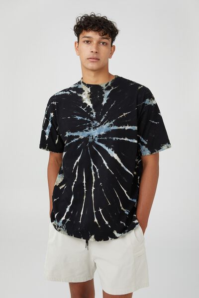 Cotton Outdoor T-Shirt, BLACKED OUT TIE DYE