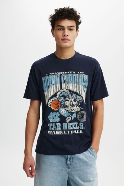License Loose Fit College T-Shirt, LCN IMG TRUE NAVY/TARHEELS - BASKETBALL