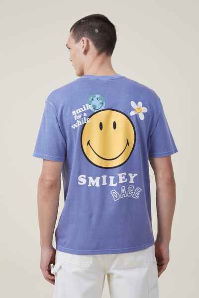 Smiley Loose Fit T-Shirt, LCN SMI BLUE FLINT/SMILEY DAZE