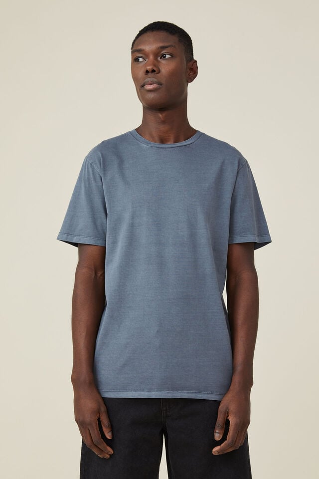 Organic Regular Fit Crew T-Shirt, DUSTY DENIM