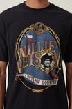 Willie Nelson Premium Loose Fit Music T-Shirt, LCN BRA BLACK/WILLIE NELSON - OUTLAW COUNTRY - alternate image 4