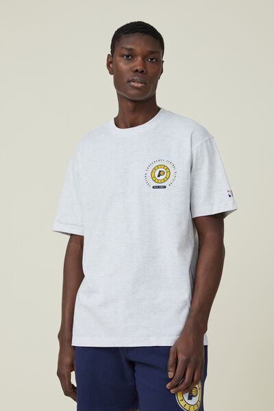 Active Nba Logo T-Shirt, LCN NBA WHITE MARLE / PACERS CIRCLE LOCK UP