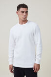 Camiseta - Chunky Waffle Long Sleeve Tshirt, WHITE WAFFLE - vista alternativa 1