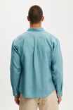 Relaxed Linen Long Sleeve Shirt, JADE / EMB - example image 3