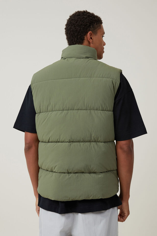 Recycled Puffer Vest, SAGE