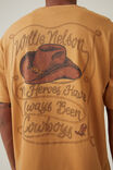 Willie Nelson Premium Loose Fit Music T-Shirt, LCN BRA BRONZE/WILLIE NELSON - COWBOYS - alternate image 4