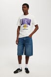 NBA LA Lakers Loose Fit T-Shirt, LCN NBA VINTAGE WHITE/LAKERS - FADE - alternate image 4