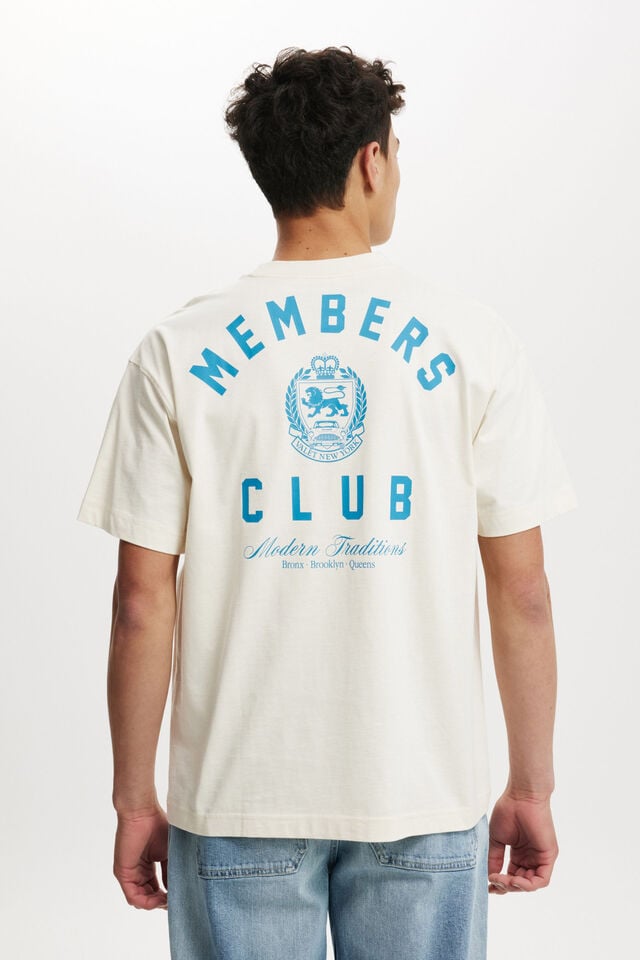 Box Fit Graphic T-Shirt, CREAMPUFF/MEMBERS CLUB BLUE