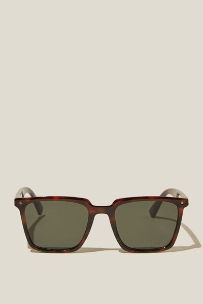 Newtown Sunglasses, DARK TORT/DARK GREEN