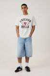 NBA Chicago Bulls Loose Fit T-Shirt, LCN NBA BONE / BULLS - ARCHED STARS - alternate image 2