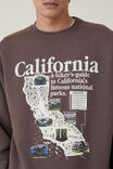 Oversized Graphic Sweater, WASHED CHOCOLATE/ CALIFORNIA - alternate image 4