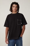 Camiseta - Heavy Weight Pocket T-Shirt, BLACK / CIVIC CONTRAST - vista alternativa 1