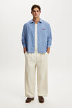 Bedford Long Sleeve Shirt, INDIGO STRIPE EMB - example image 2